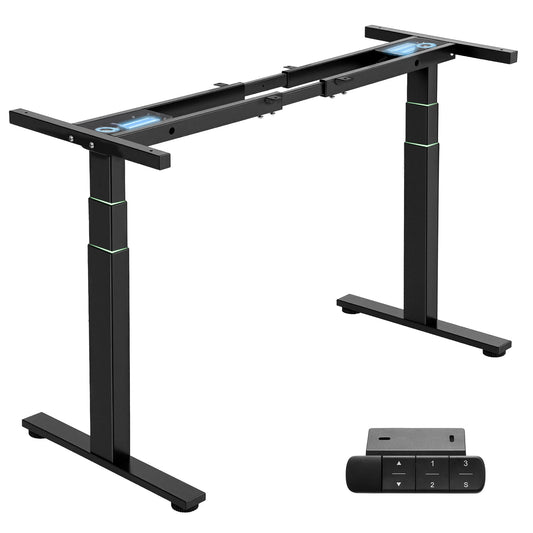 TOPSKY Dual Motor 3-Stage Standing Desk Frame, Electric Height Adjustable Sit Stand Desk Legs for DIY Table Tops up to 80” x 31.5”, 300 lb Heavy Duty Capacity with Memory Controller, Frame Only