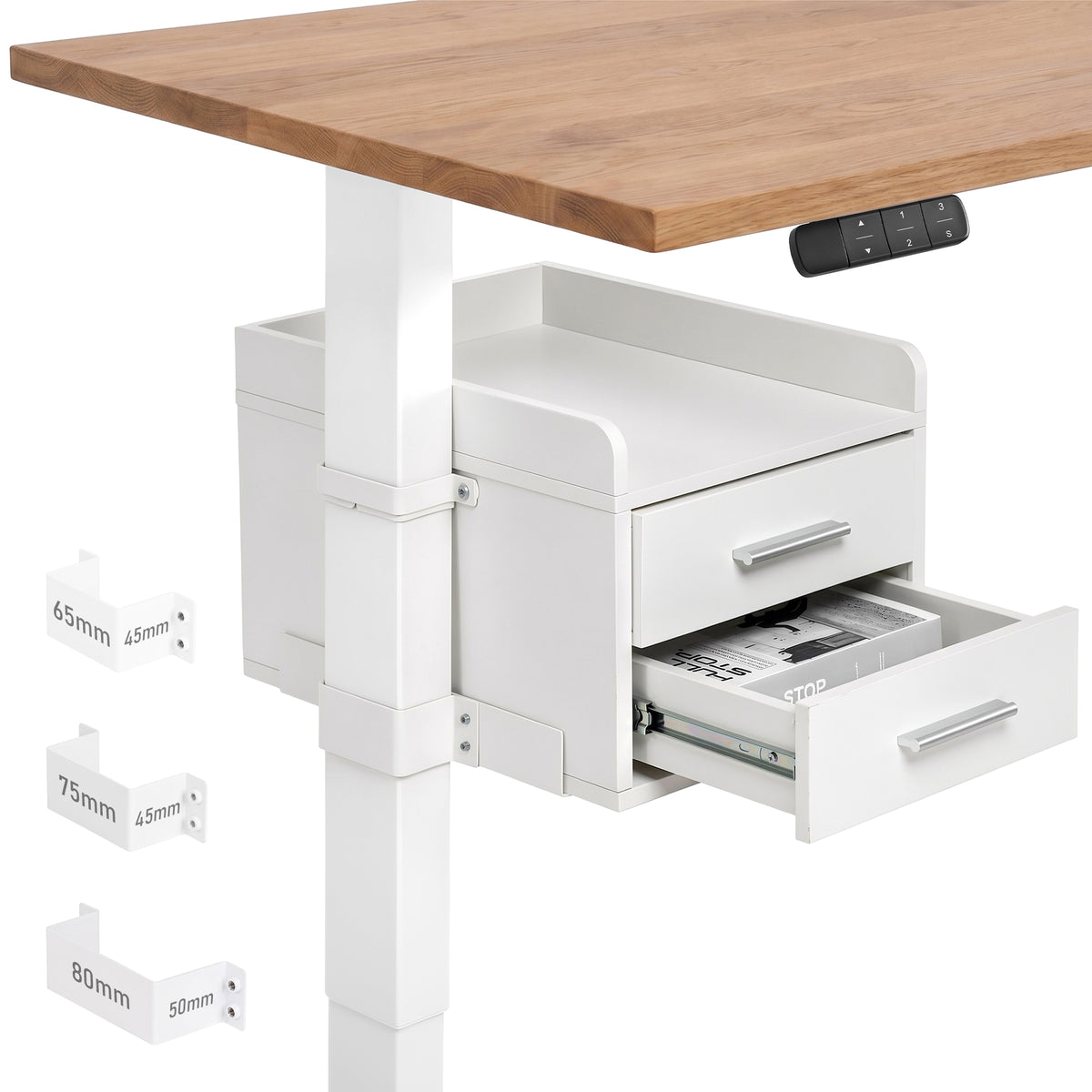 Under Desk Drawer for Standing Desk, No-Drill, Fully Assembled, 30 lbs