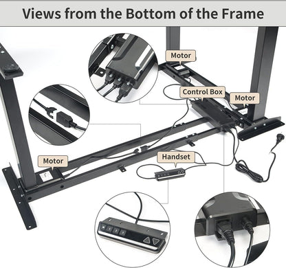 TOPSKY 3 Motor L Shaped Electric Standing Desk Frame 270 lb Capacity